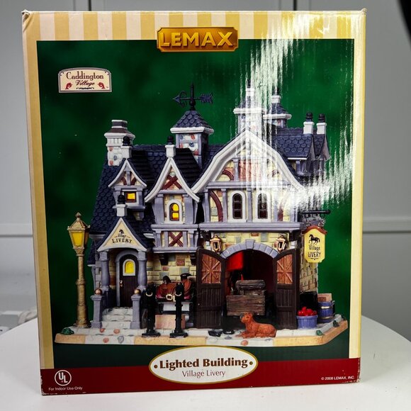 Lemax Village Livery Lighted Christmas Village Building (Damaged - Heavy Wear) - Picture 3 of 15